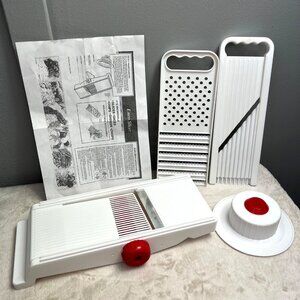 Euro Slicer Mandolin Chopper Grater Dicer Shredder Blade Veggie Cheese 4 pc